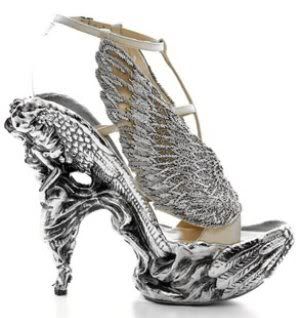 Alexander McQueen Wing Embroidered Platform Sandal